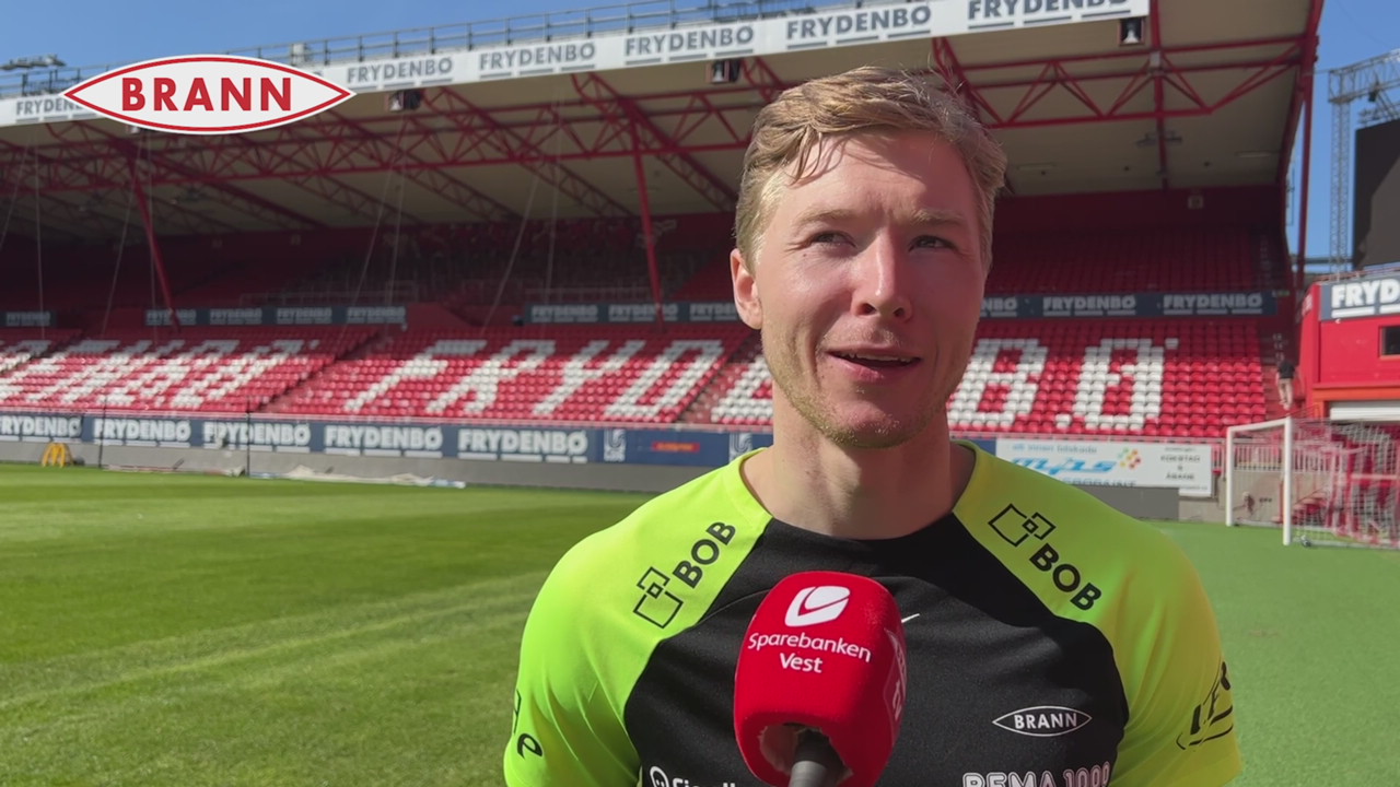 Mathias Dyngeland før kampen mot Sogndal